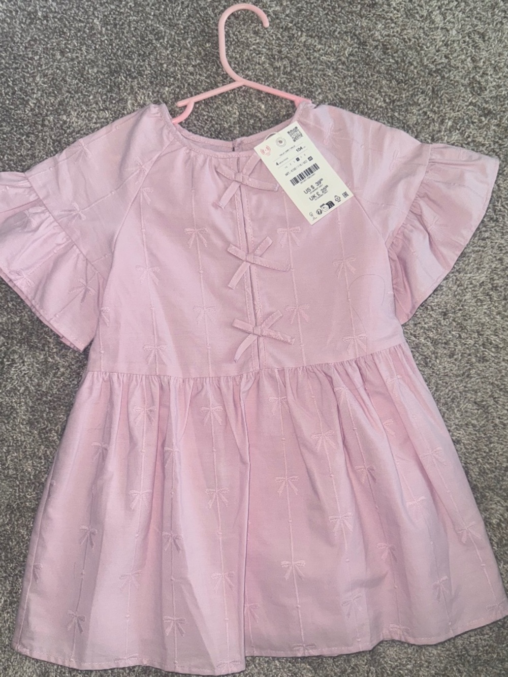 Pink embroidery girl Zara dress